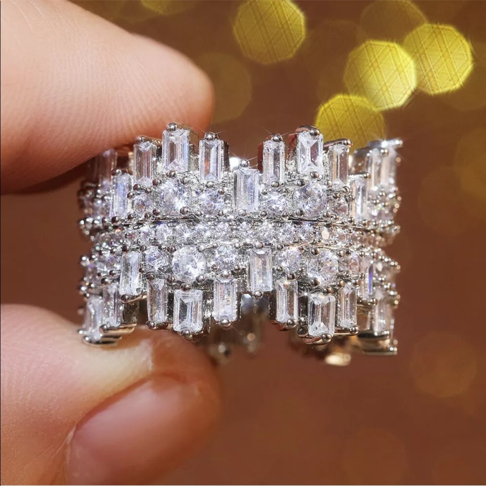 New Women’s 925 Silver Beautiful Sapphire Ring - Picture 6 of 10